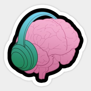 Active Listeners Pod-Brain Text Free Sticker